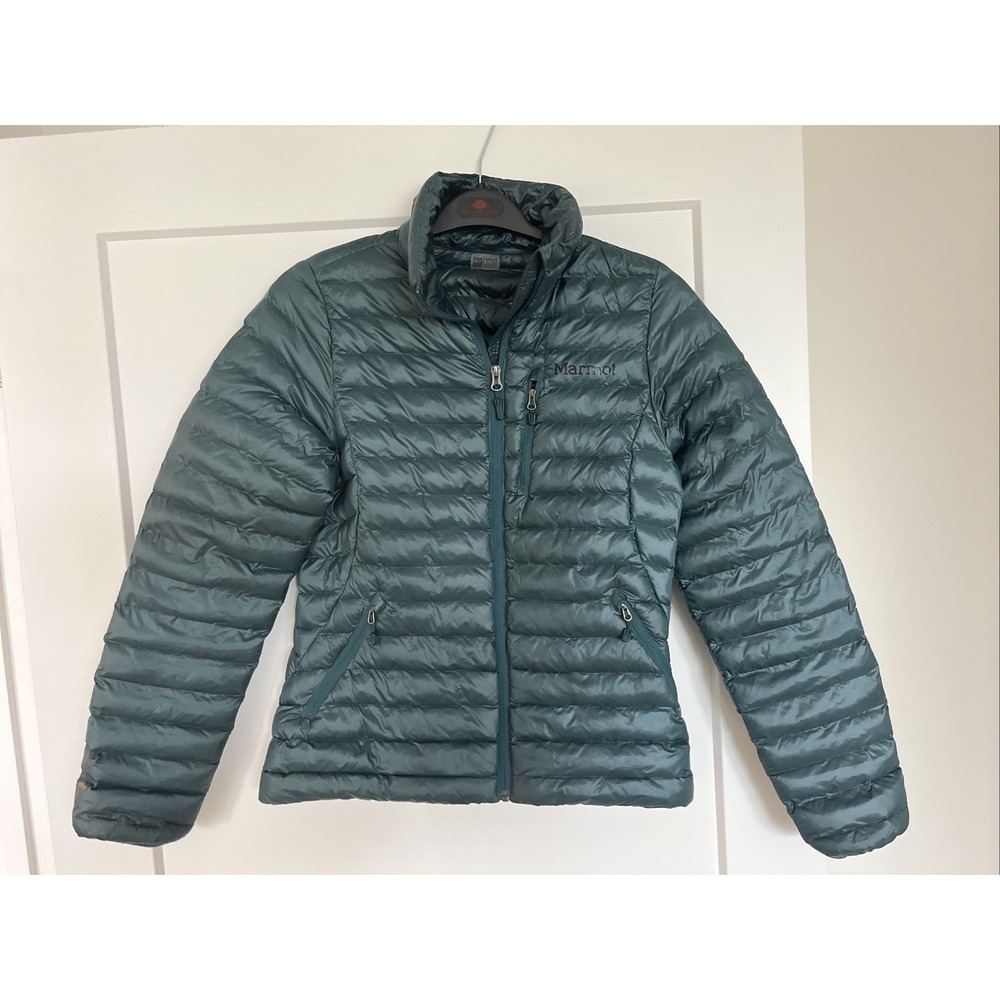 Marmot Featherless Green Puffer Jacket M79340 Women's Small Full Zip 3M Thinsula